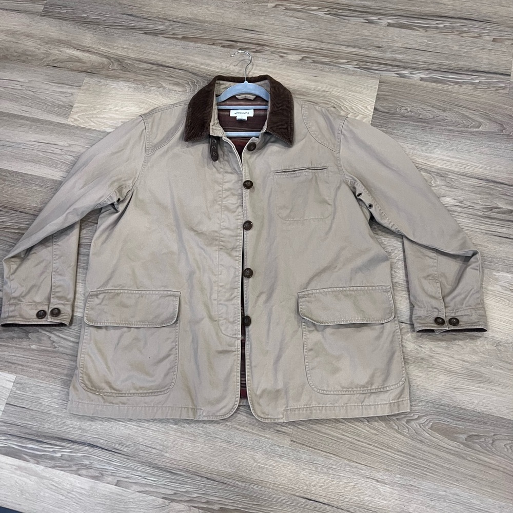 Westbound Beige Jacket with Chocolate Collar